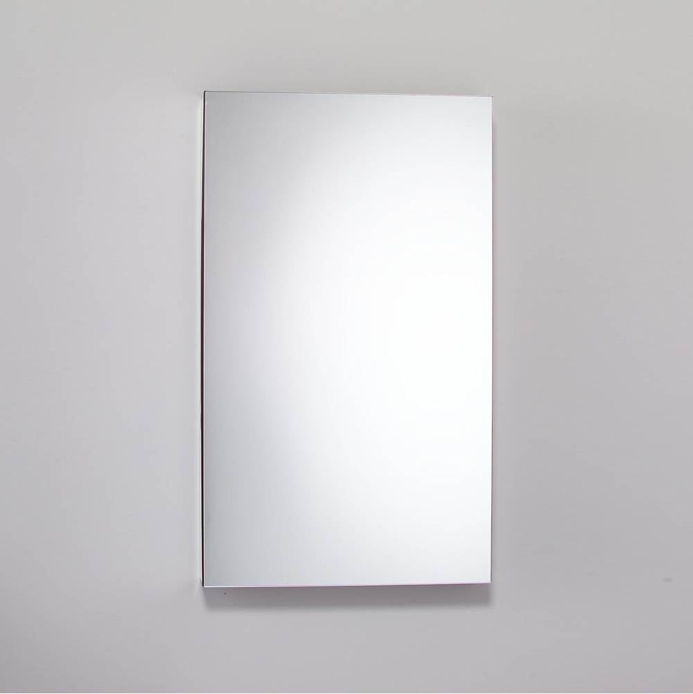 Robern - M Series Cabinet, 24'' x 40'' x 4'', Flat Top, Polished Edge, Left Hinge, Electric, Night Light, Defogger