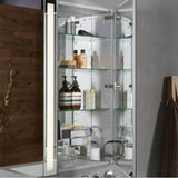 M Series Cabinet, 24'' x 40'' x 4'', Flat Top, Polished Edge, Right Hinge, Electric, Night Light, Defogger