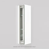 Robern - PL Series Cabinet, 15-1/4'' x 39-3/8'' x 4'', Flat Top, Bevel Edge, Non-Handed (Reversible), Classic Gray Interior, Non-Electric