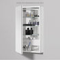 Robern - PL Series Cabinet, 15-1/4'' x 39-3/8'' x 4'', Flat Top, Polished Edge, Left Hinge, Classic Gray Interior, Electric