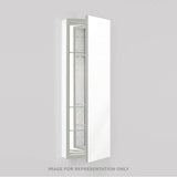 Robern - PL Series Cabinet, 19-1/4'' x 39-3/8'' x 4'', Flat Top, Polished Edge, Non-Handed (Reversible), Classic Gray Interior, Non-Electric