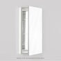 Robern - PL Series Cabinet, 23-1/4'' x 39-3/8'' x 4'', Flat Top, Polished Edge, Non-Handed (Reversible), Classic Gray Interior, Non-Electric