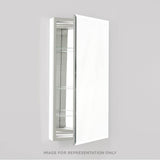 Robern - PL Series Cabinet, 23-1/4'' x 39-3/8'' x 4'', Flat Top, Bevel Edge, Non-Handed (Reversible), Classic Gray Interior, Non-Electric