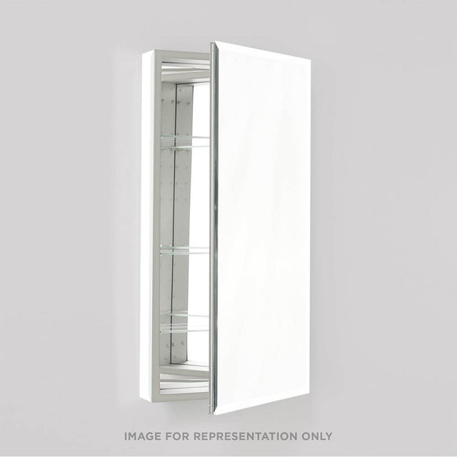 Robern - PL Series Cabinet, 23-1/4'' x 39-3/8'' x 4'', Flat Top, Bevel Edge, Non-Handed (Reversible), Classic Gray Interior, Non-Electric
