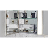 Profiles Framed Cabinet, 24'' x 30'' x 4'', Matte Black, Electrical Outlet, USB Charging Ports, Left Hinge