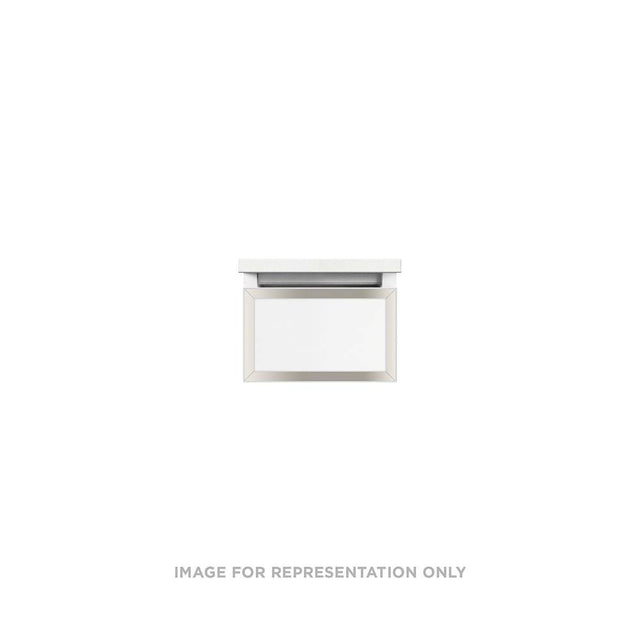 Robern - Profiles Framed Vanity, 12'' x 7-1/2'' x 21'', Tinted Gray Mirror, Polished Nickel Frame, Full Drawer, Selectable Night - Tinted Gray Mirror