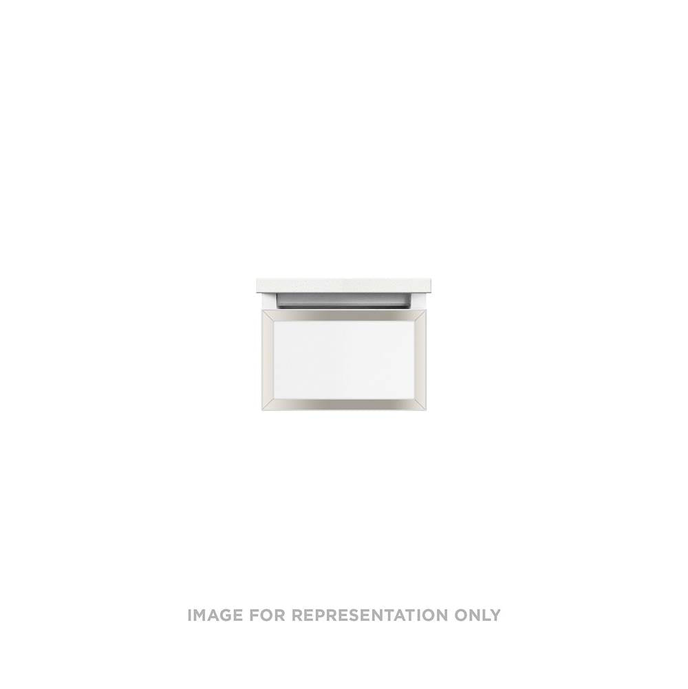 Robern - Profiles Framed Vanity, 12'' x 7-1/2'' x 21'', Satin Bronze, Polished Nickel Frame, Full Drawer, Selectable Night Light, - Satin Bronze
