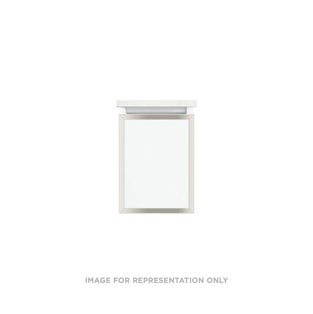 Robern - Profiles Framed Vanity, 12'' x 15'' x 18'', Satin White, Polished Nickel Frame, Full Drawer, Selectable Night Light, 270 - Satin White