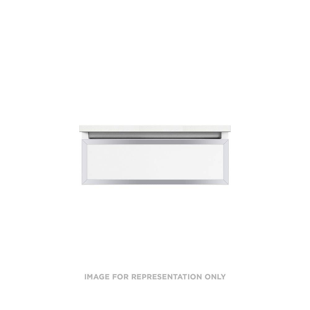 Robern - Profiles Framed Vanity, 12'' x 15'' x 18'', Matte Black, Chrome Frame, Full Drawer, Selectable Night Light, 2700K/4000K - Matte Black
