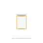 Robern - Profiles Framed Vanity, 12'' x 15'' x 18'', Matte Black, Matte Gold Frame, Full Drawer, Selectable Night Light, 2700K/40 - Matte Black