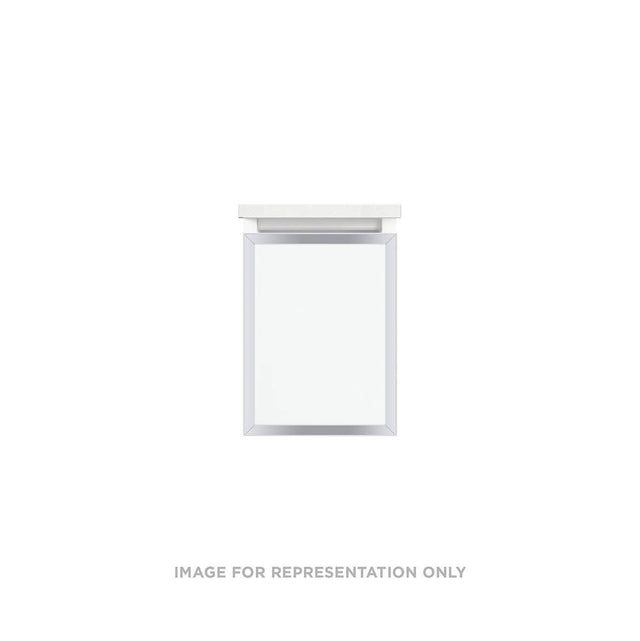 Robern - Profiles Framed Vanity, 12'' x 15'' x 21'', Matte Gray, Chrome Frame, Full Drawer, Selectable Night Light, 2700K/4000K T - Matte Gray