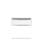 Robern - Profiles Framed Vanity, 24'' x 7-1/2'' x 18'', Satin White, Polished Nickel Frame, Full Drawer, Selectable Night Light, - Satin White