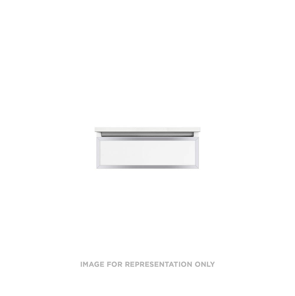 Robern - Profiles Framed Vanity, 24'' x 7-1/2'' x 18'', White, Chrome Frame, Full Drawer, Selectable Night Light, 2700K/4000K Tem - White