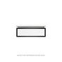 Robern - Profiles Framed Vanity, 24'' x 7-1/2'' x 18'', Satin White, Matte Black Frame, Tip Out Drawer, Selectable Night Light, 2 - Satin White