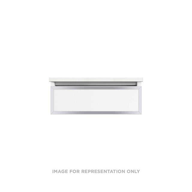 Robern - Profiles Framed Vanity, 24'' x 7-1/2'' x 21'', Satin Bronze, Chrome Frame, Plumbing Drawer, Selectable Night Light, 2700 - Satin Bronze