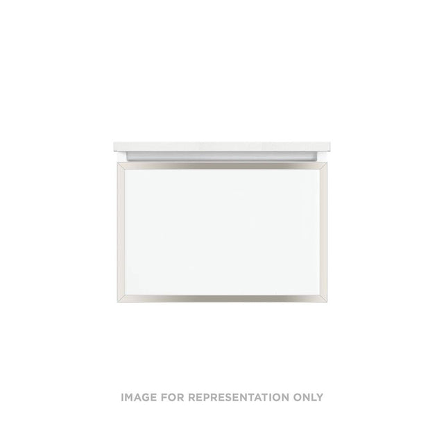Robern - Profiles Framed Vanity, 24'' x 15'' x 18'', Matte Gray, Polished Nickel Frame, Full Drawer, Selectable Night Light, 2700 - Matte Gray