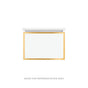 Robern - Profiles Framed Vanity, 24'' x 15'' x 21'', Tinted Gray Mirror, Matte Gold Frame, Plumbing Drawer - Tinted Gray Mirror