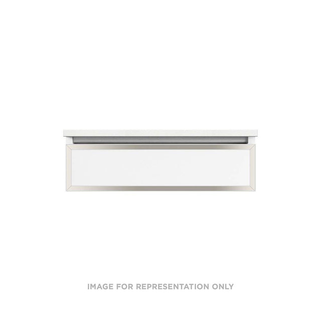 Robern - Profiles Framed Vanity, 30'' x 7-1/2'' x 18'', Tinted Gray Mirror, Polished Nickel Frame, Full Drawer - Tinted Gray Mirror