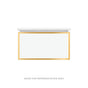 Robern - Profiles Framed Vanity, 30'' x 15'' x 21'', Matte Black, Matte Gold Frame, Full Drawer, Selectable Night Light, 2700K/40 - Matte Black
