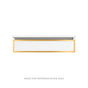 Robern - Profiles Framed Vanity, 36'' x 7-1/2'' x 18'', Satin White, Matte Gold Frame, Full Drawer - Satin White