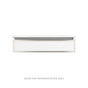 Robern - Profiles Framed Vanity, 36'' x 7-1/2'' x 18'', Satin White, Polished Nickel Frame, Plumbing Drawer, Selectable Night Lig - Satin White