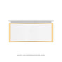Robern - Profiles Framed Vanity, 36'' x 15'' x 21'', Matte Black, Matte Gold Frame, Full Drawer - Matte Black