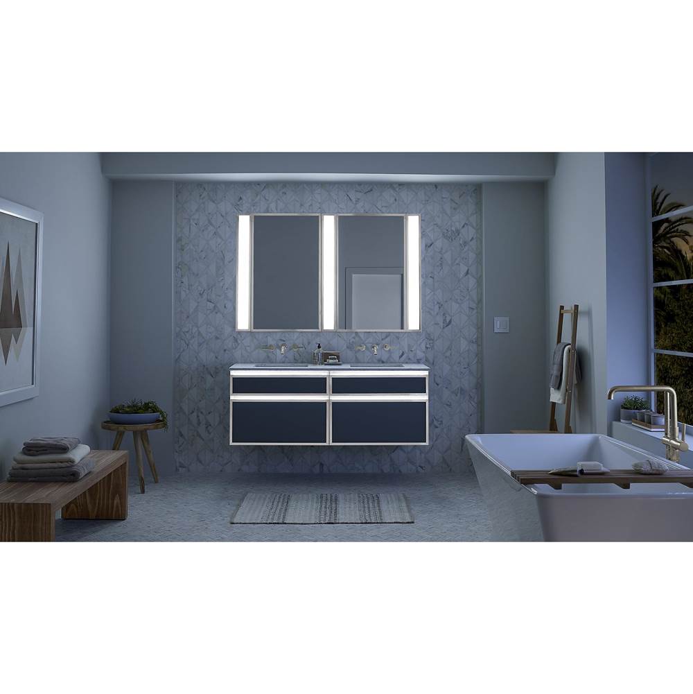 Profiles Framed Lighting, 3-1/2'' x 30'' x 4-5/8'', Polished Nickel, 2700K Temperature (Warm Light)