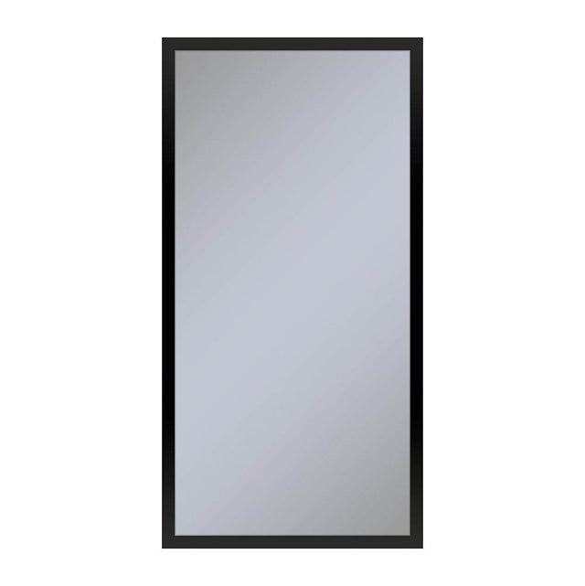 Robern - Profiles Framed Cabinet, 16'' x 30'' x 4'', Matte Black, Non-Electric, Reversible Hinge - Matte Black