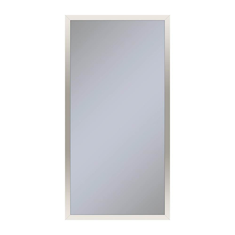 Robern - Profiles Framed Cabinet, 16'' x 30'' x 6'', Polished Nickel, Electrical Outlet, USB Charging Ports, Right Hinge - Polished Nickel