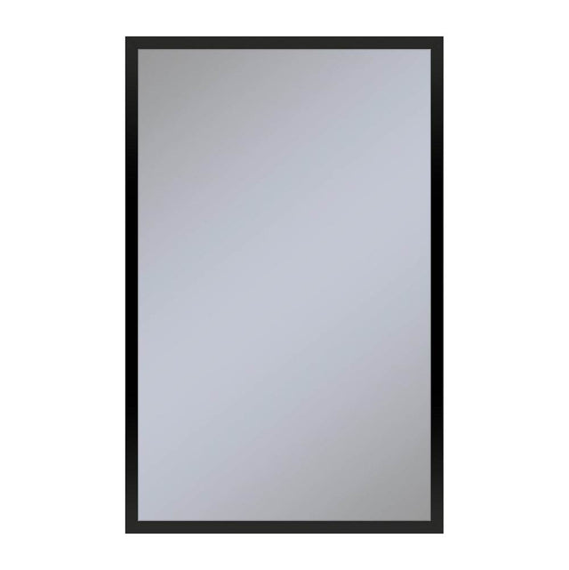 Robern - Profiles Framed Cabinet, 20'' x 30'' x 6'', Matte Black, Electrical Outlet, USB Charging Ports, Right Hinge - Matte Black