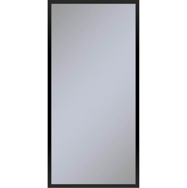 Robern - Profiles Framed Cabinet, 20'' x 40'' x 4'', Matte Black, Electrical Outlet, USB Charging Ports, Left Hinge - Matte Black