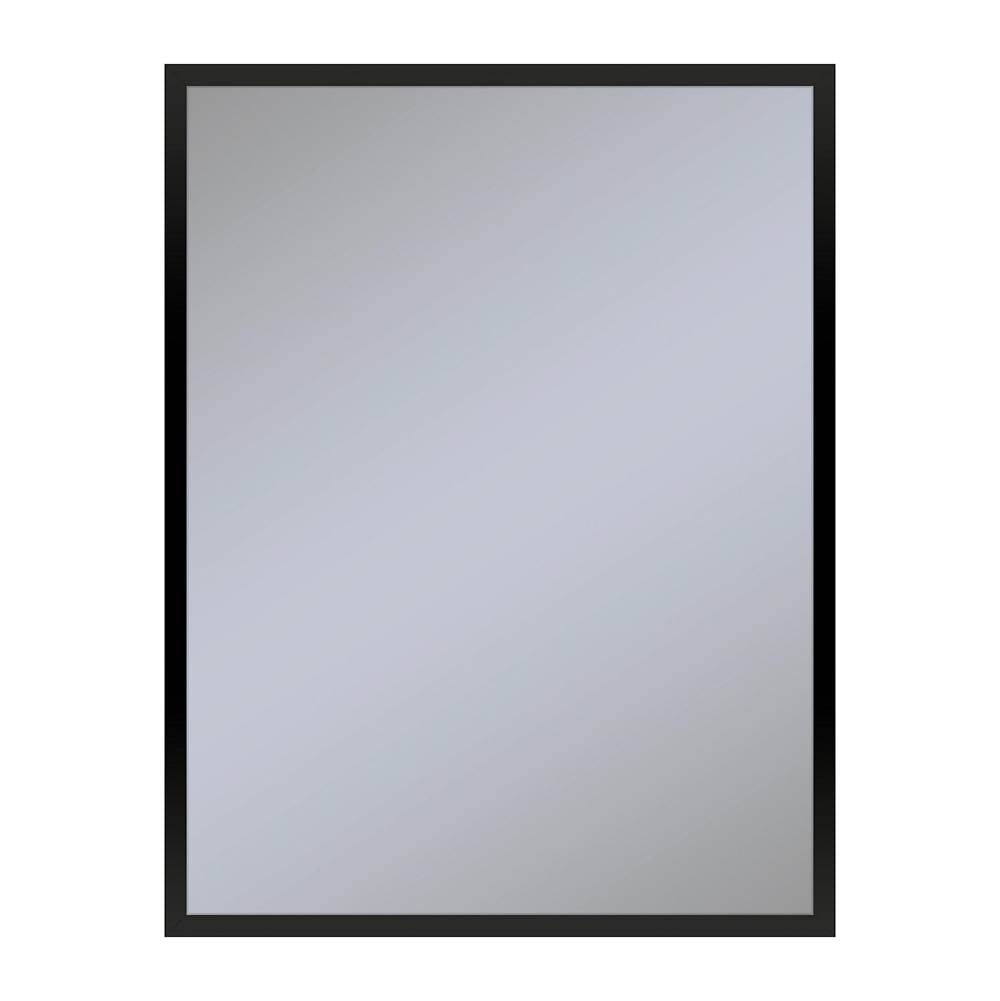 Robern - Profiles Framed Cabinet, 24'' x 30'' x 6'', Matte Black, Electrical Outlet, USB Charging Ports, Right Hinge - Matte Black