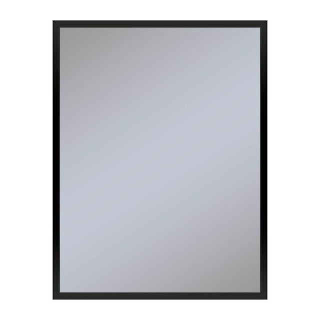 Robern - Profiles Framed Cabinet, 24'' x 30'' x 6'', Matte Black, Electrical Outlet, USB Charging Ports, Right Hinge - Matte Black