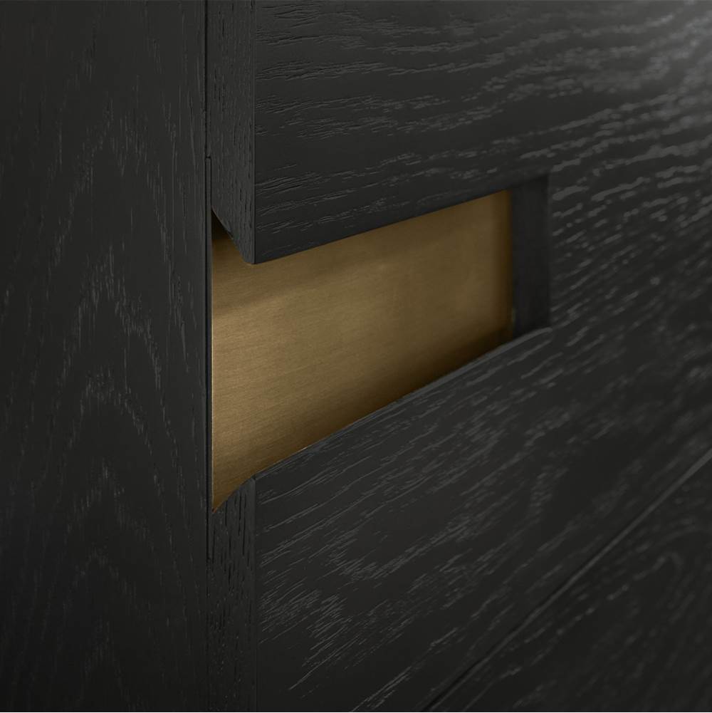Sendai 20'' X 80'' X 16'' Linen Cabinet In Natural Gray With Brushed Pewter Finish
