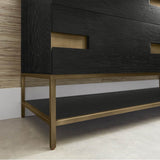Sendai 20'' X 80'' X 16'' Linen Cabinet In Natural Gray With Brushed Pewter Finish