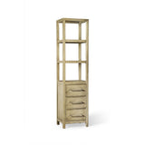 Sendai 20'' X 80'' X 16'' Linen Cabinet In Natural Gray With Brushed Pewter Finish