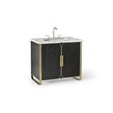 Bergman 36'' X 34'' X 23'' Vanity In Natural Gray With Brushed Pewter Finish