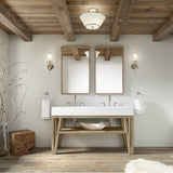 Bodo Vanity, 60'' X 34'' X 23'', Light Gray Oak, No Vanity Top