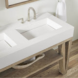 Bodo Vanity, 60'' X 34'' X 23'', Light Gray Oak, No Vanity Top