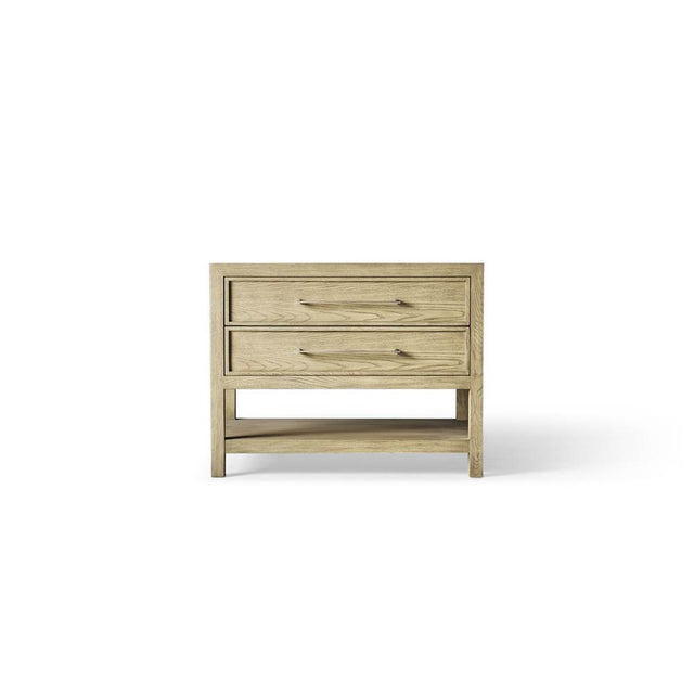Robern - Skaarsgard Vanity, 36'' X 34'' X 23'', Rustic Oak With Brushed Pewter, No Vanity Top - Rustic Oak And Brushed Pewter