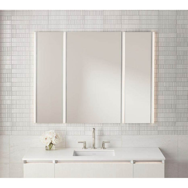 Robern - PL Portray Medicine Cabinet With Bevel Edge Mirror, Slow-Close Door, Magnification Mirror, Quick Storage Caddy - 16 X 30''