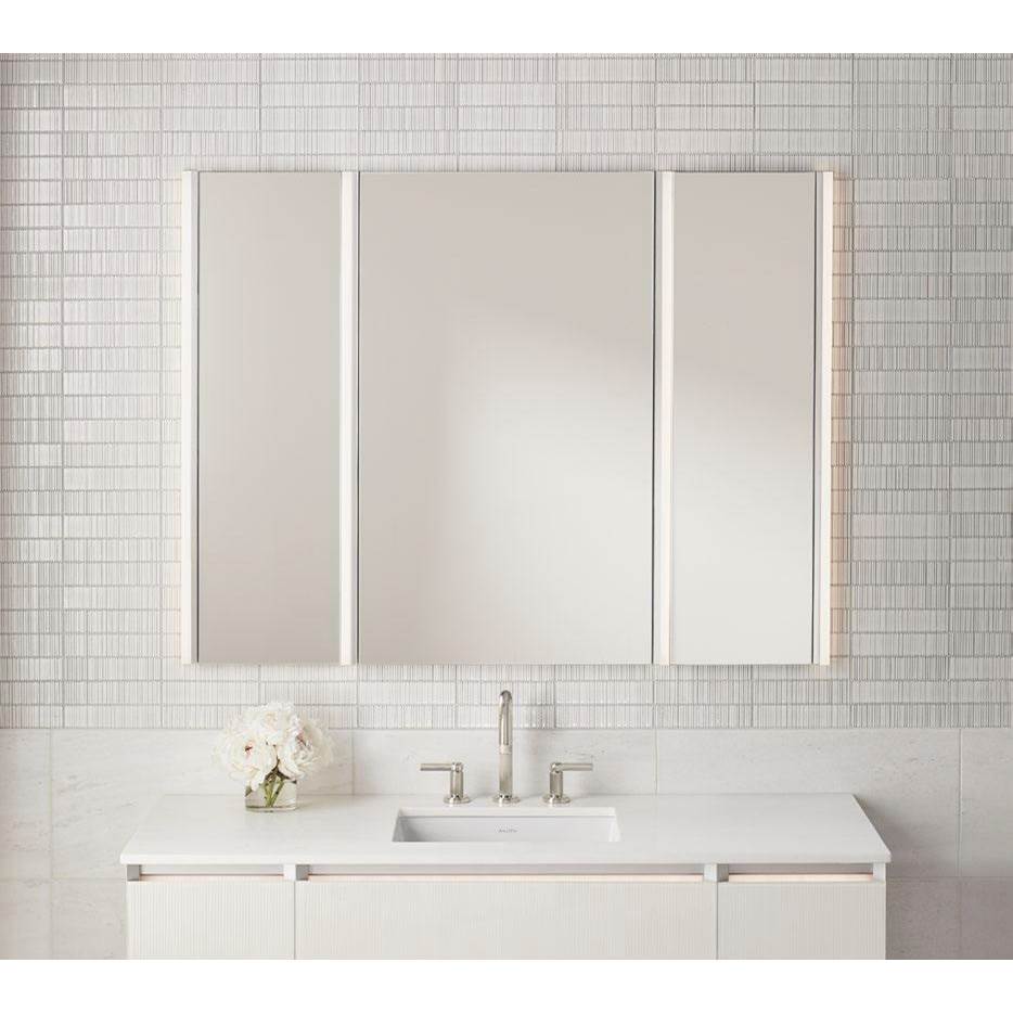 Robern - PL Portray Medicine Cabinet With Bevel Edge Mirror, Slow-Close Door, Magnification Mirror - 20 X 72''