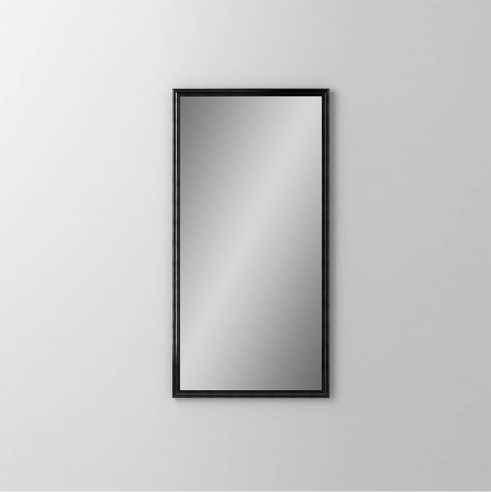 Robern - Main Line Mirror, 16'' x 30'' x 1-5/8'', Rosemont Frame, Brushed Black - Brushed Black