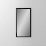Robern - Main Line Mirror, 20'' x 40'' x 1-5/8'', Rosemont Frame, Brushed Black - Brushed Black