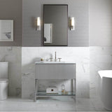 DC FRAMED WALL MIRROR, RM, 24X40, NICKEL