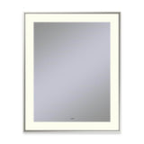 Robern - Sculpt Lighted Mirror, 25'' x 31'' x 2-1/4'', Slim Museum Frame, Polished Nickel, Perimeter Light Pattern, 2700K Color Temperature (Warm White) - Polished Nickel