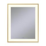 Robern - Sculpt Lighted Mirror, 25'' x 31'' x 2-1/4'', Slim Museum Frame, Matte Gold, Perimeter Light Pattern, 2700K Color Temperature (Warm White) - Matte Gold