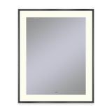 Robern - Sculpt Lighted Mirror, 25'' x 31'' x 2-1/4'', Slim Museum Frame, Matte Black, Perimeter Light Pattern, 2700K Color Temperature (Warm White) - Matte Black