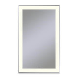 Robern - Sculpt Lighted Mirror, 25'' x 41'' x 2-1/4'', Slim Museum Frame, Chrome, Perimeter Light Pattern, 2700K Color Temperature (Warm White), Defogger - Chrome