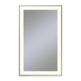 Robern - Sculpt Lighted Mirror, 25'' x 41'' x 2-1/4'', Slim Museum Frame, Polished Nickel, Perimeter Light Pattern, 2700K Color Temperature (Warm White) - Polished Nickel